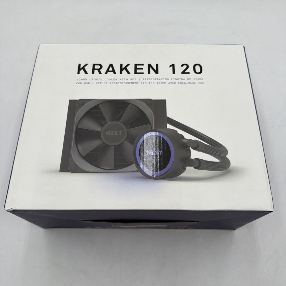 NZXT Kraken 120 - RL-KR120-B1 - AIO RGB CPU Liquid Cooler - Quiet and Effective